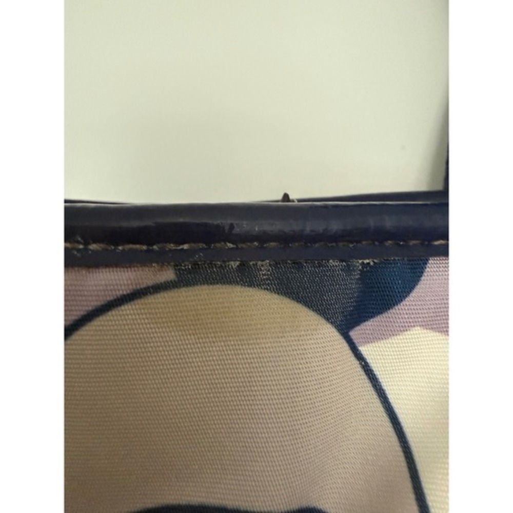 Coach Poppy Signature Tote Bag Multicolor Purple Teal Canvas M1163-117178 Flaw - Picture 13 of 17